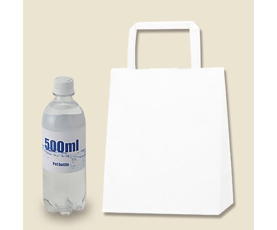 Paper bag for carrying H25 Charm Bag, Bleached white plain, 50 pieces, 003274120, 1 bag (50 pieces)