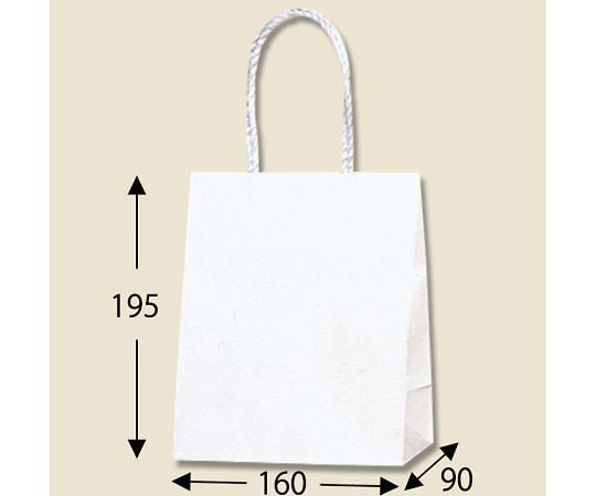 Paper bag with handle, smooth bag, plain white, 25 pieces, 003155900, 1 bag (25 pieces)