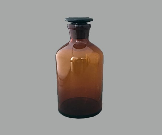 Narrow-mouth reagent bottle with stopper, brown, 60mL, CL3111-02-10, 1 piece