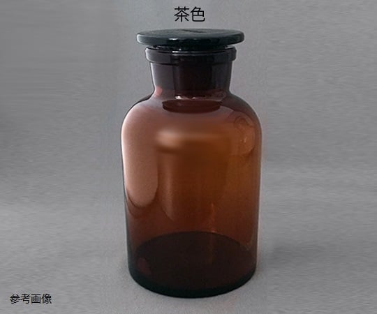 Wide-mouth reagent bottle with stopper, brown, 500mL, CL3121-05-10, 1 piece