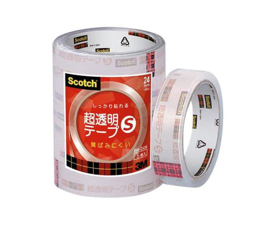 Scotch Ultra Transparent Tape S 24mm x 35m 5 rolls shrink packed BK-24N 1 pack (5 rolls)