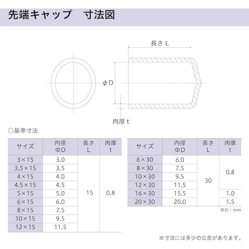 ＹＡＨＡＴＡ　先端キャップ　６Ｘ３０　黒　［２個入］　4979874200648　1 PK