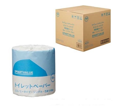 業務用トイレットペーパー　シングル　65m×100個　N103J 1パック(100ロール入)