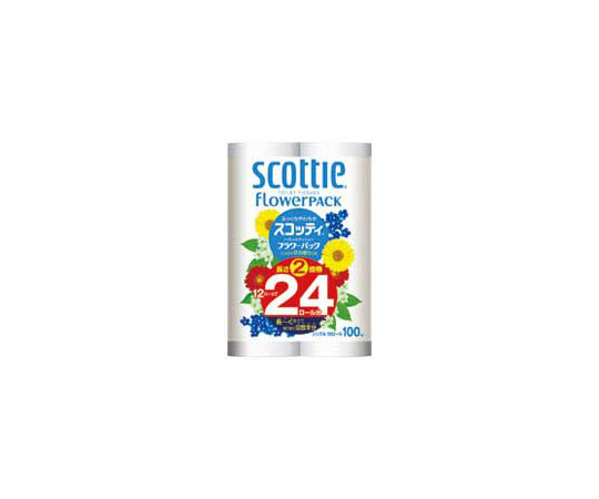 Scotti Flower Double Roll Single 12 Rolls 1 Pack (12 Rolls)