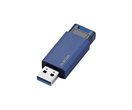 USB3.1（Gen1）対応　ノック式USBメモリ　16GB　ブルー　MF-PKU3016GBU 1個