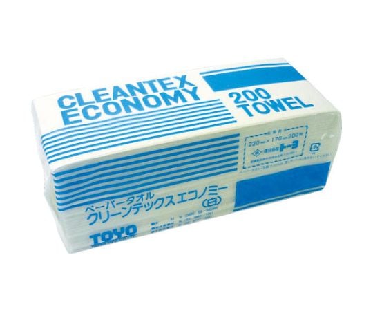 ペーパータオル クリーンテックスエコノミー白 200枚×42P 1Cs（箱）=8400枚　242520 1ケース(8400枚入)
