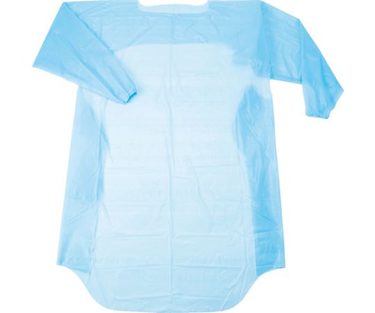 Polyethylene disposable aprons with sleeves, free size, blue (10 pieces) TAPEL-B 1 box (10 pieces)