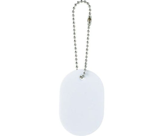 小判札　大　白　無地　ボールチェーン付　TKFW-CH 1枚