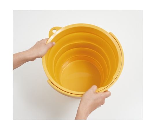 Folding bucket, yellow, 8L, TORB-Y, 1 piece