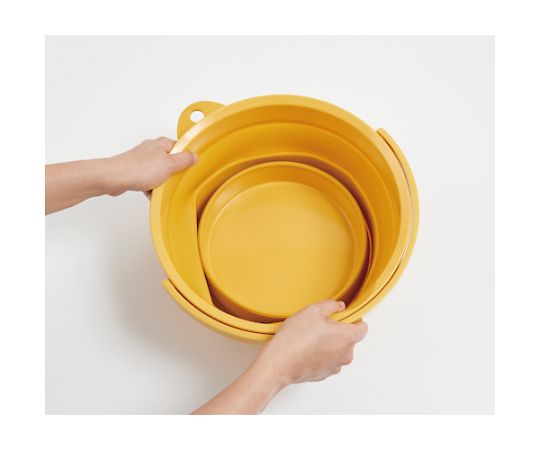 Folding bucket, yellow, 8L, TORB-Y, 1 piece