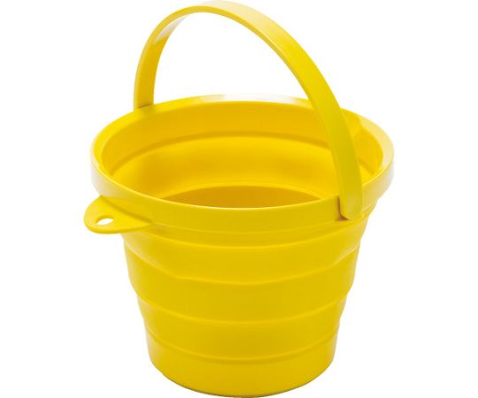 Folding bucket, yellow, 8L, TORB-Y, 1 piece