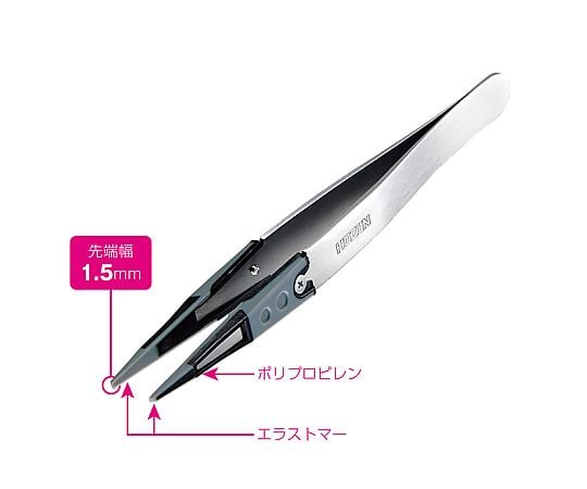 ESDソフトチップピンセット　P-640-J 1本