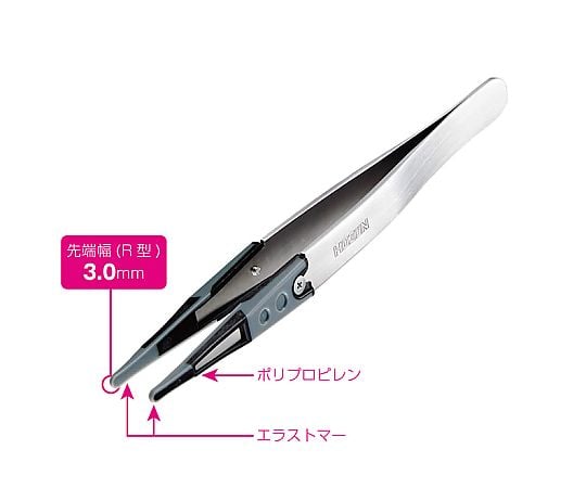 ESDソフトチップピンセット　P-643-J 1本