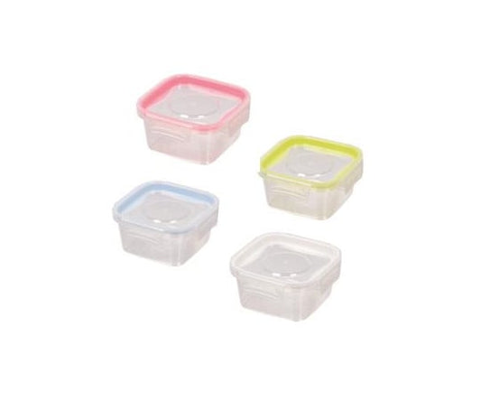 NEW 키프락 씻기 쉬운 보존 용기 정사각형 S 4개조 HB-1426 1팩(4개입)