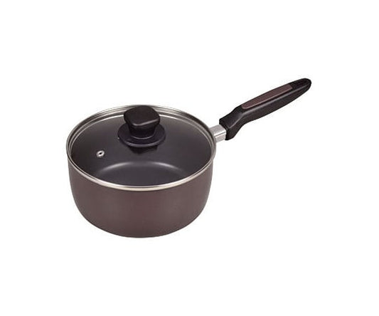 New Chaco Fluorine-coated IH-compatible saucepan with glass lid, 18cm HB-1668, 1 piece