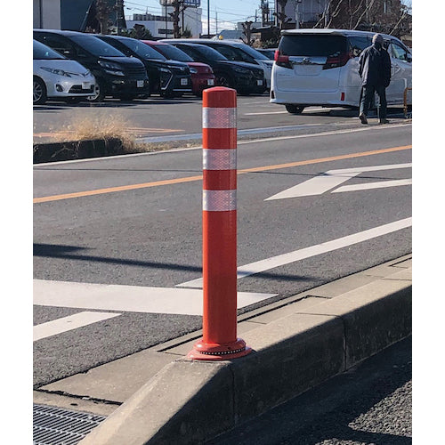 積水　車線分離標　ポールコーンＣＩＴＹ　Ｒ　縁石アンカータイプ　ＰＣＣＴＲ−４０ＲＷ−ＥＡ　赤　 PCCTR-40RW-EAT-T6  　1 本