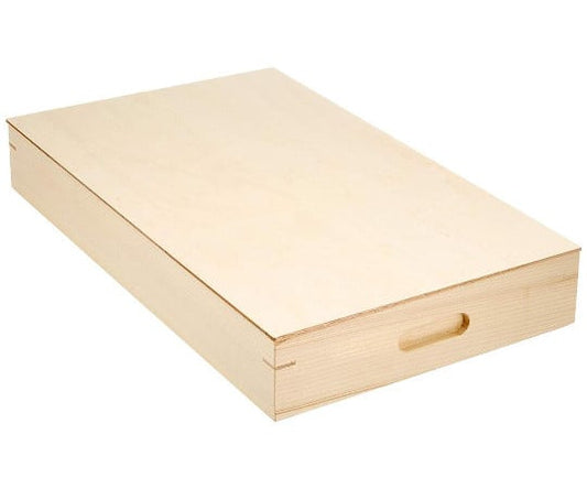 White wood storage box for mochi and soba ASP1-1150 1 piece
