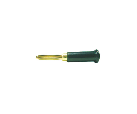 Gold-plated banana plug, black, P-411-5(E)B, 1 piece