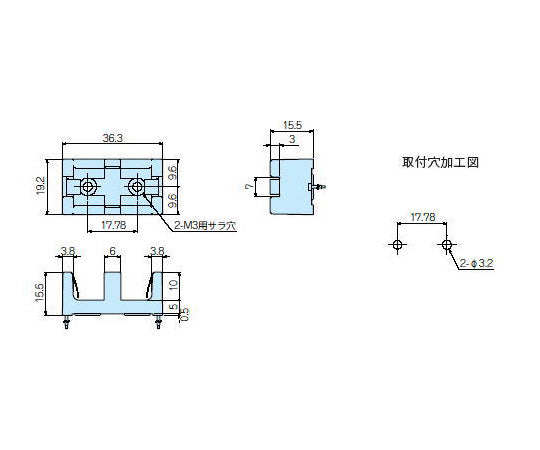 リチウム電池ケース　CR2型　CR2R 1個