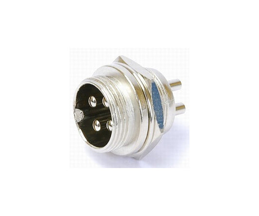 Microphone Connector 3-pin Male 16Φ Hole for Panel PLT-163-RR 1pc