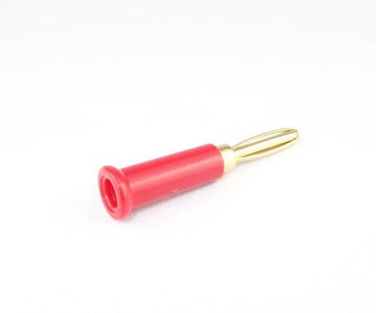 Crimp-on banana plug (red, gold-plated) P-421-5(E)-R 1 piece