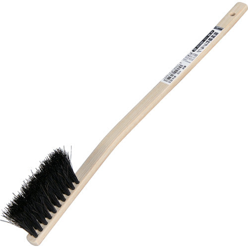 TRUSCO Mechanical Bamboo Brush, Curved Handle, Horsehair, 2 Rows, Bristle Length, TB-1722, 1 Piece