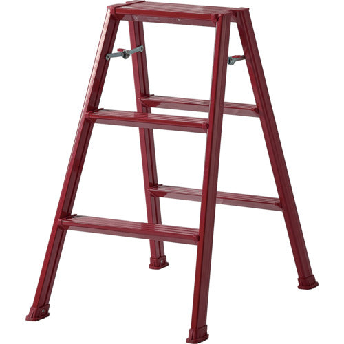 TENMA Aluminum Step Stool 3 Steps Red 812004246 1 unit