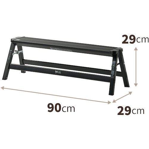 ＴＥＮＭＡ　アルミワイド踏み台１段　ブラック　812004249　1 台