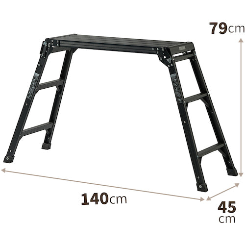 ＴＥＮＭＡ　アルミ作業台３段　ブラック　812004241　1 台