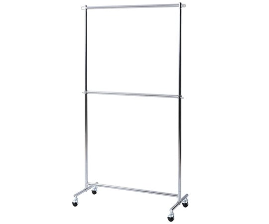 Heavy duty hanger rack (with casters) 2-tier chrome plated YIH-2S(CH) 1 unit
