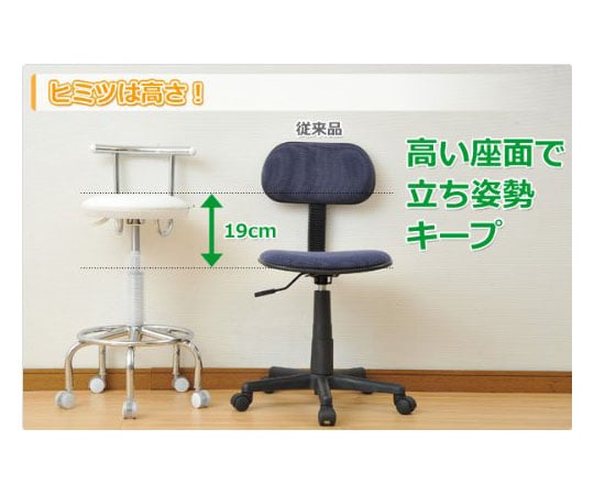 작은 주위 의자 (캐스터 포함) 블랙 CB-172 (BK) 1 다리