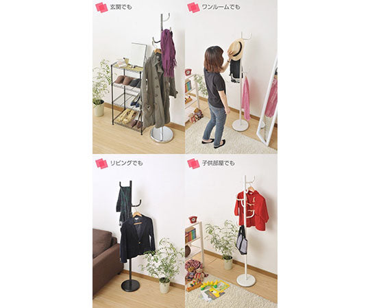 ポールハンガーラック　ブラック　NPH-165(BK) 1台