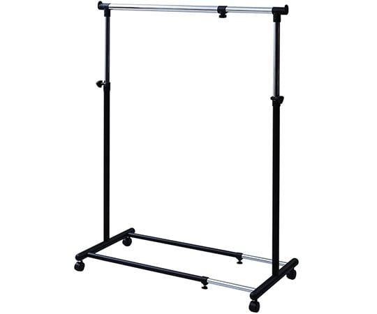 たてよこ伸縮ハンガーラック（キャスター付）　シングル　ブラック　YBH-SS(MBK) 1台