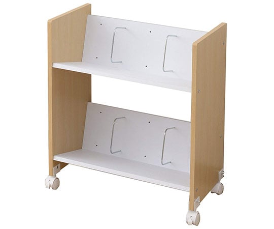 A4 파일 랙(캐스터 부착) 2단 내츄럴 CFR-60532C(NA) 1대