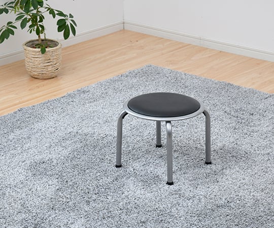 Pipe round chair (low floor type) Silver/Black YZX-01LOW(SB) 1 piece