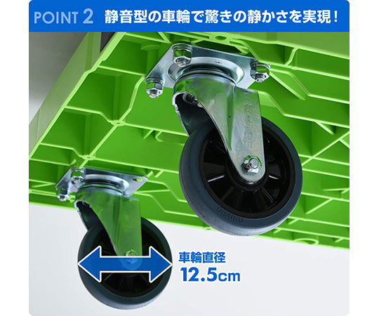 静音台車　サイレントマスター（スペシャルブレーキ付）　YNC-9060B(BL) 1台