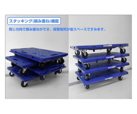 연결 평대차 낙주군(고무 캐스터 타입) 네이비 블루 NTR-G65NB 1대