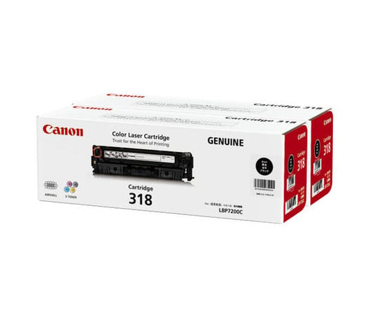 CANON トナーカートリッジ318VP ブラック 2662B006 1セット（2本入）　CRG-318BLKVP 1セット(2本入)