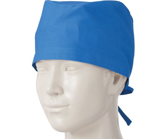 Surgery cap (with drawstring at back) Blue Free 1 set (2 pieces) 197-91 Free 1 set (2 pieces)
