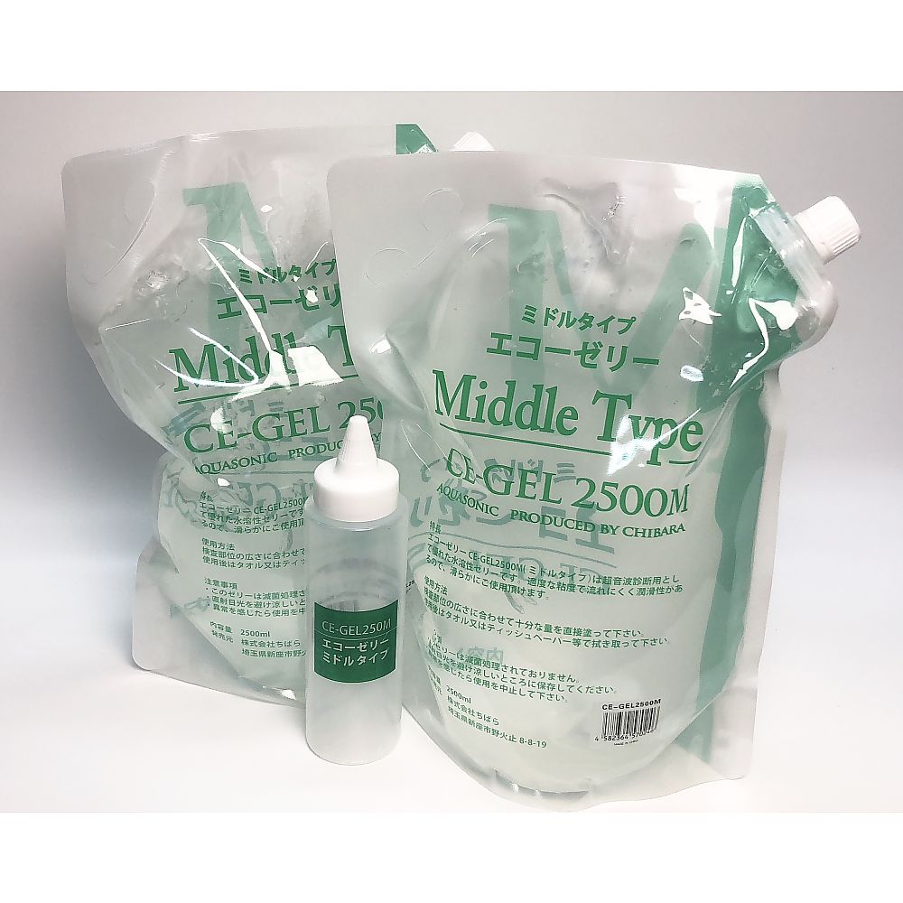 Echo Jelly 2.5L x 2 bags, medium type (for ultrasound examination) CE-GEL2500M 1 box (2 bags)