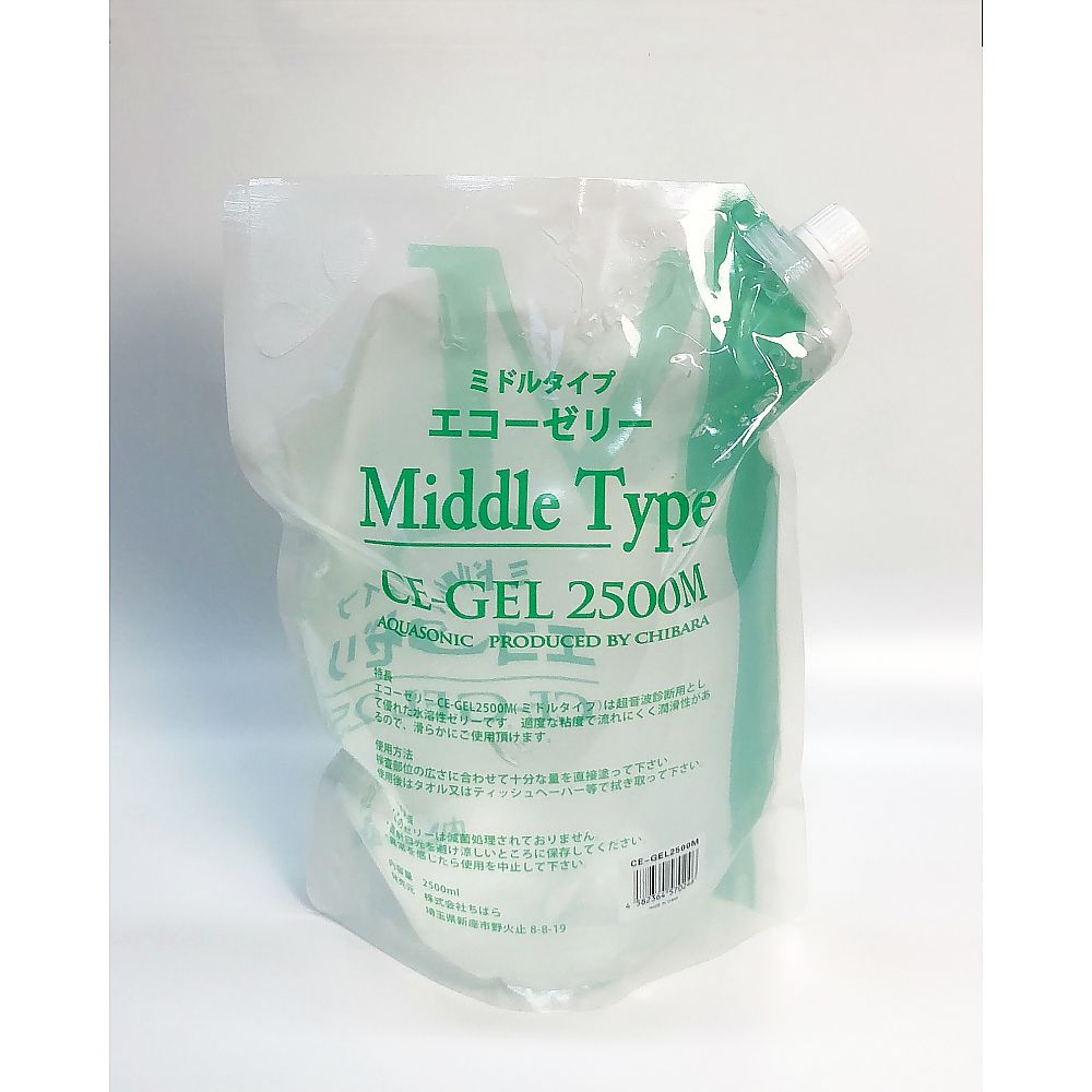 Echo Jelly 2.5L x 2 bags, medium type (for ultrasound examination) CE-GEL2500M 1 box (2 bags)