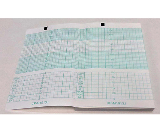 Fetal monitoring recording paper Width 150mm x Length 15m/Folded 100mm (foldable type) 40 sheets CP-M1913J 1 box (40 sheets)