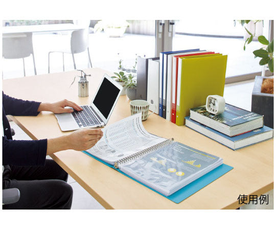 クリヤーブックNEOS替紙式ワイドサイズ 青　ﾗ-NE730B 1冊