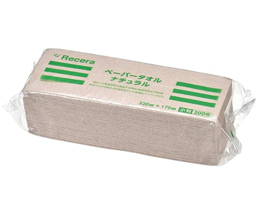 Recera　ペーパータオル　ナチュラル　小判　200枚 1パック(200枚入)