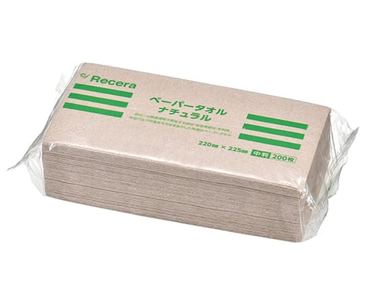 Recera　ペーパータオル　ナチュラル　中判　200枚 1パック(200枚入)