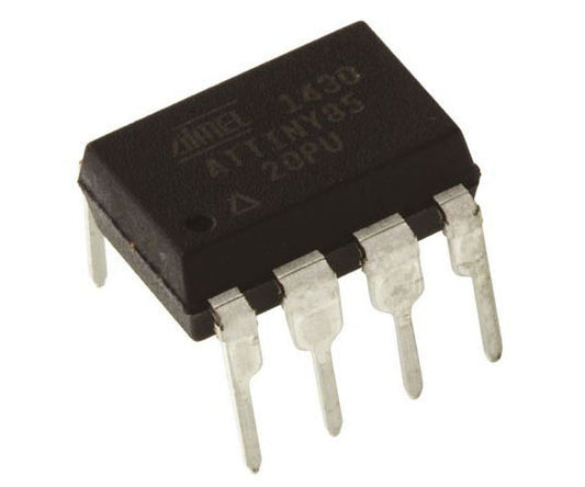 Technology Microcontroller 8-bit RISC AVR 20MHz 8 kB Flash 8-Pin PDIP 1 bag (5 pieces) ATTINY85-20PU 1 bag (5 pieces)