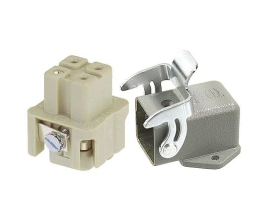 Heavy Duty Power Connector Kit Coupler Kit Female 3 + PE Pole 10A 09200030801+09200032711 1pc