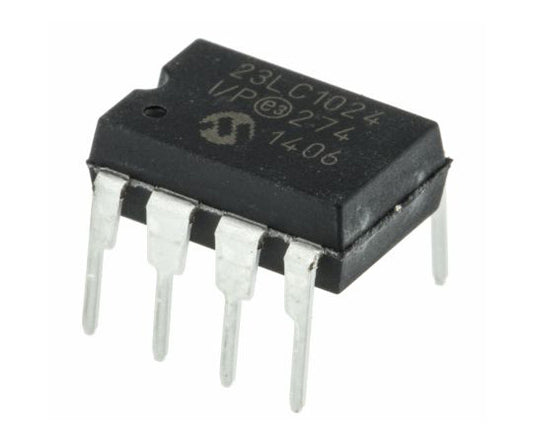 1Mbit SRAM Memory 128K words x 8 bits 2.5 to 5.5 V 8-Pin 5.5 V 1 bag (2 pieces) 23LC1024-I/P 1 bag (2 pieces)