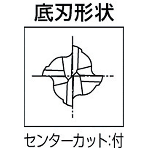 ＯＳＧ　超硬スクエアエンドミル　ＷＸコートガッツミル　４刃スタブ　刃径３ｍｍ　刃長４．５ｍｍ　３０１９３３０　WX-G-EMSS-3　1 本