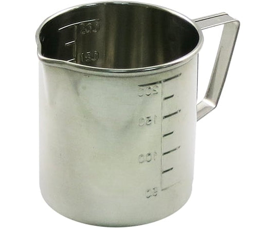 Stainless steel measuring cup with spout, 200cc, 1 piece
